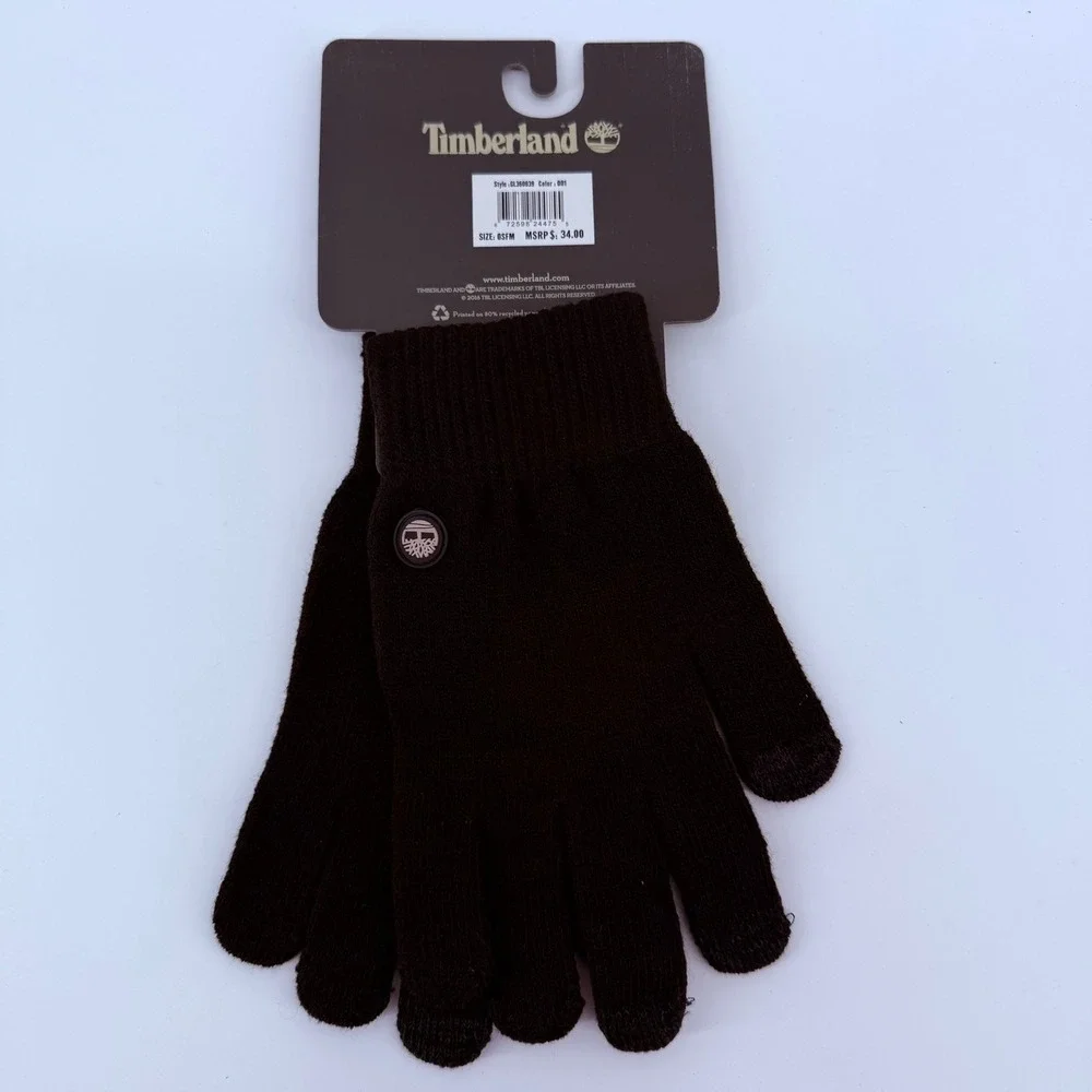 Timberland Womens Lightweight Commuter Touch Screen Knit Gloves Black